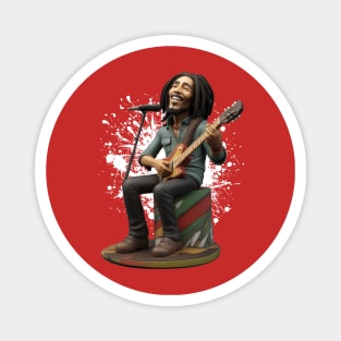 Reggae musican plays guitar Magnet